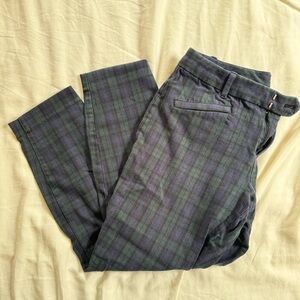 GAP Plaid Chinos - Navy and Forest Green